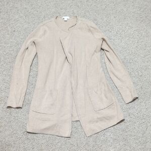 Charter Club Light Beige Open-Front Cardigan